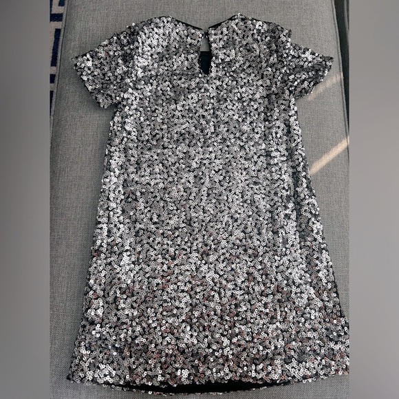Barbie Holiday Sequined Girl's Dress Black and Silver Midi Size 8 - Picture 5 of 13